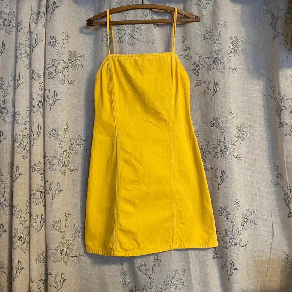 UO BDG Denim Slip Mini Dress - Picture 2 of 9